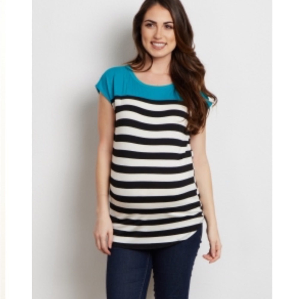 Pinkblush Color Block Maternity Tee